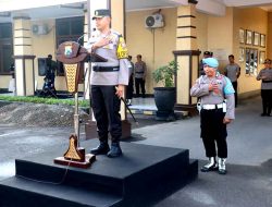 Pimpin Upacara Kenaikan Pangkat Pengabdian, Kapolres Kediri Kota : Selamat kepada AKBP Abraham Sissik