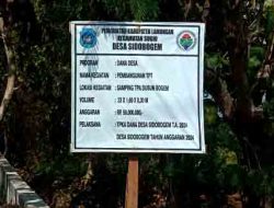 Proyek TPT Desa Sidobogem, Sugio, Lamongan Diduga Tidak Sesuai Spesifikasi