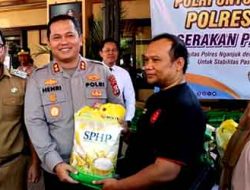 Warga Antusias, Polres Nganjuk Luncurkan Gerakan Pangan Murah