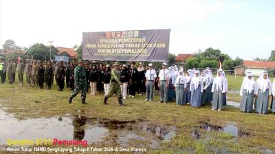 Dandim 0711/Pemalang Resmi Tutup TMMD Sengkuyung Tahap II Tahun 2026 di Desa Klarean