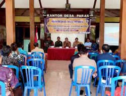 Dukung Kemajuan Desa, Babinsa Pangkur Hadiri Musyawarah Desa Di Wilayah Binaannya