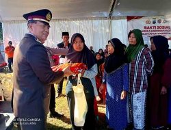 Polri Untuk Masyarakat, Polres Ngawi Bagikan 500 Paket Sembako di Bringin