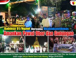 Ribuan Warga Tumplek Blek di Masjid Nurul Huda, Pawai Obor dan Gunungan Ngawi Berjalan Kondusif