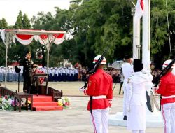 Dandim Pemalang Pimpin Upacara Penurunan Bendera Merah Putih dan Aubade HUT Ke-81 RI Tahun 2026