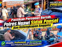 Sipropam Polres Ngawi Gelar Gaktibplin, Antisipasi Pelanggaran dan Judi Online