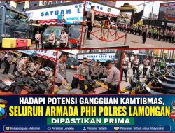 Hadapi Potensi Gangguan Kamtibmas, Seluruh Armada PHH Polres Lamongan Dipastikan Prima