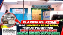 KLARIFIKASI RESMI: SPPG Lamongan Babat Babat, Terkait Pemberitaan Menu Makanan Program Makan Bergizi Gratis (MBG) di SD Plaosan, Kecamatan Babat