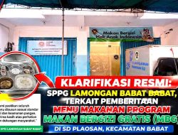 KLARIFIKASI RESMI: SPPG Lamongan Babat Babat, Terkait Pemberitaan Menu Makanan Program Makan Bergizi Gratis (MBG) di SD Plaosan, Kecamatan Babat