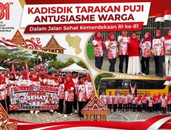 Kadisdik Tarakan Puji Antusiasme Warga dalam Jalan Sehat Kemerdekaan RI ke-81