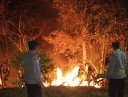 Kebakaran Lahan Bambu di Kedunggalar Berhasil Dipadamkan, Polres Ngawi Imbau Warga Tak Bakar Sampah Sembarangan