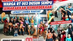 Aksi Kocak Lomba Makan Kerupuk Goyang Warnai Semarak HUT Ke-81 RI di Sempu Lamongan