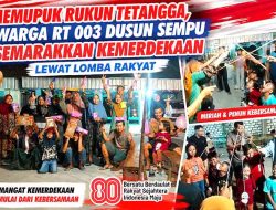 Aksi Kocak Lomba Makan Kerupuk Goyang Warnai Semarak HUT Ke-81 RI di Sempu Lamongan