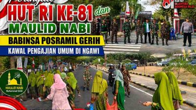 Dihadiri Bupati Ony Anwar, Pengajian dan Apel Kebangsaan di Gerih Ngawi Berlangsung Khidmat