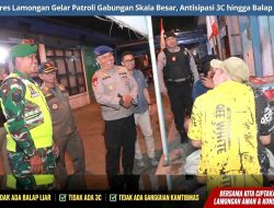 Polres Lamongan Gelar Patroli Gabungan Skala Besar, Antisipasi 3C hingga Balap Liar