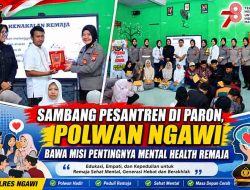 Edukasi Santri Paron, Polwan Ngawi Tegaskan Kesehatan Mental Sama Pentingnya dengan Fisik