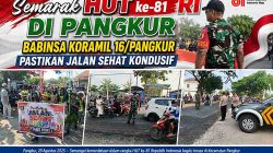 Meriahkan HUT ke-81 RI, Warga Pangkur Ngawi Gelar Jalan Sehat under Pengawalan Ketat Babinsa