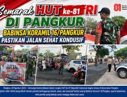 Meriahkan HUT ke-81 RI, Warga Pangkur Ngawi Gelar Jalan Sehat under Pengawalan Ketat Babinsa