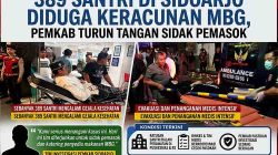 389 Santri di Sidoarjo Diduga Keracunan MBG, Pemkab Turun Tangan Sidak Pemasok
