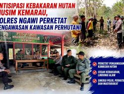 Cegah Api Merembet di Hutan Ngawi, AKP Agus Purwanto Imbau Warga Hindari Buka Lahan Sembarangan