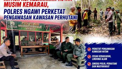 Cegah Api Merembet di Hutan Ngawi, AKP Agus Purwanto Imbau Warga Hindari Buka Lahan Sembarangan