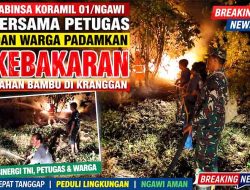 Lahan Bambu Terbakar di Ngawi, Respons Cepat Aparat dan Warga Selamatkan Lingkungan
