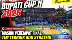 Bupati Cup II 2026 di Lapangan Makodim Ngawi Masuki Perempat Final, Tim Terbaik Adu Strategi