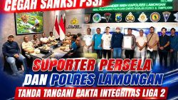 Tekan Potensi Anarki, Elemen Suporter Persela Komitmen Jaga Kondusivitas Stadion Surajaya