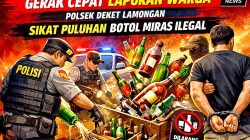 Operasi KRYD Polres Lamongan: Puluhan Botol Minuman Beralkohol di Deket Diamankan