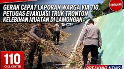 Tanggap Darurat Call Center 110, Polisi Urai Kemacetan Akibat Tronton Muatan Tebu Overload