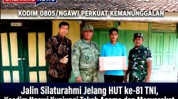 Jelang HUT TNI ke-81, Kodim 0805/Ngawi Gelar Anjangsana ke Tokoh Agama dan Masyarakat