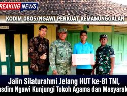 Jelang HUT TNI ke-81, Kodim 0805/Ngawi Gelar Anjangsana ke Tokoh Agama dan Masyarakat