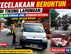 Kecelakaan Beruntun di Tikung Lamongan: Tak Ada Korban Jiwa, Kerugian Material Capai Jutaan Rupiah