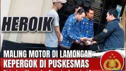 Kepergok Beraksi di Puskesmas, Maling Motor di Lamongan Diringkus Warga dan Diganjar Apresiasi Polisi