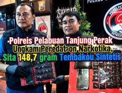 Polres Pelabuhan Tanjung Perak Ungkap Peredaran Narkotika,Sita 148,7 gram Tembakau Sintetis