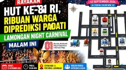 Rayakan HUT ke-81 RI, Ribuan Warga Diprediksi Padati Lamongan Night Carnival Malam Ini