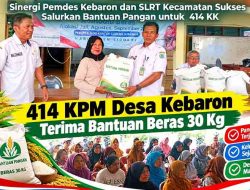 Sinergi Pemdes Kebaron dan SLRT Kecamatan Sukses Salurkan Bantuan Pangan untuk 414 KK