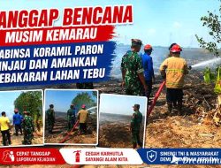 Tanggap Bencana Musim Kemarau, Babinsa Koramil Paron Tinjau dan Amankan Kebakaran Lahan Tebu