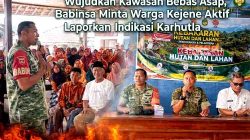 Wujudkan Kawasan Bebas Asap, Babinsa Minta Warga Kejene Aktif Laporkan Indikasi Karhutla