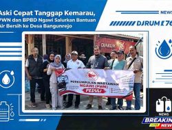 Ringankan Beban Warga Terdampak Drought, PWN Bersama BPBD Ngawi Drop Bantuan Air di Karanganyar