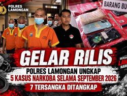 Komitmen Berantas Narkoba, Satresnarkoba Polres Lamongan Amankan Pelaku dari Berbagai Profesi