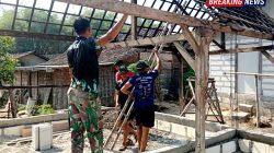 TMMD ke-130 Kodim Ngawi: Kayu Lapuk Diganti Baru, Rumah Kasiyem Kian Nyaman dan Aman