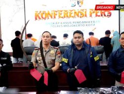 Polres Mojokerto Kota Amankan 21 Pemuda Diduga Serang Angkringan di Magersari